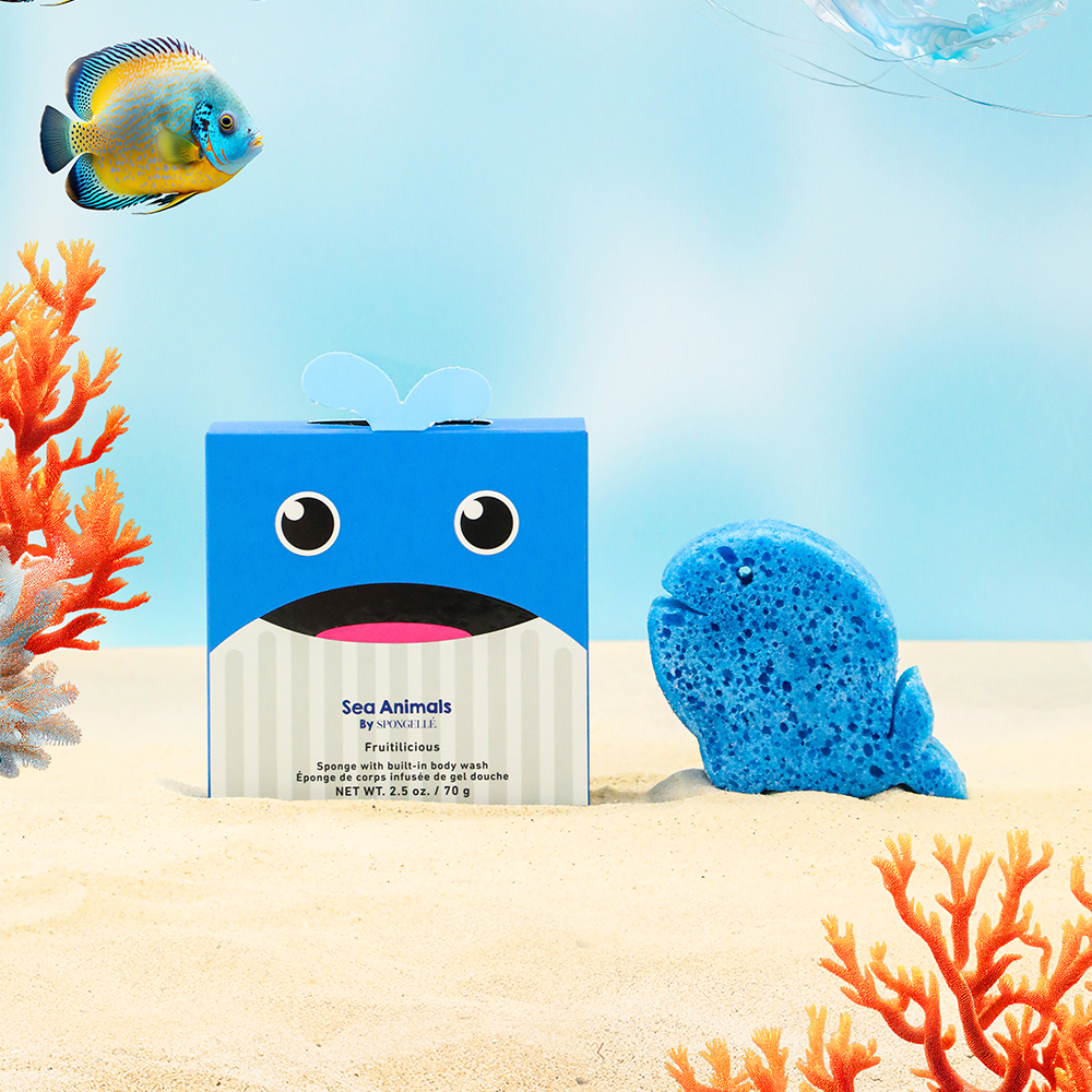 Spongellé® Body Wash Infused Sea Animals Buffer - Walter Whale (Fruitilicious)