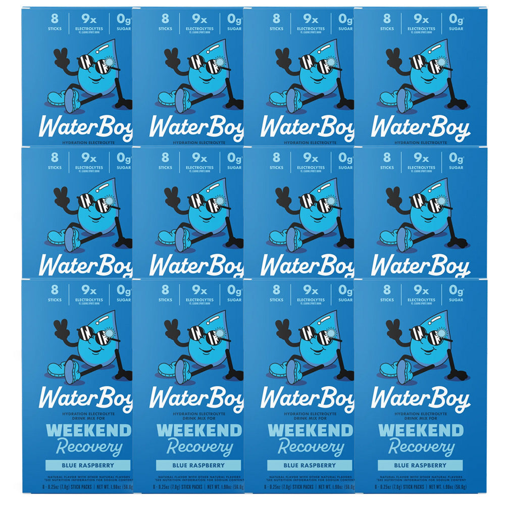 Waterboy Weekend Recovery Electrolyte Drink Mix - 8 Sticks (Blue Raspberry)