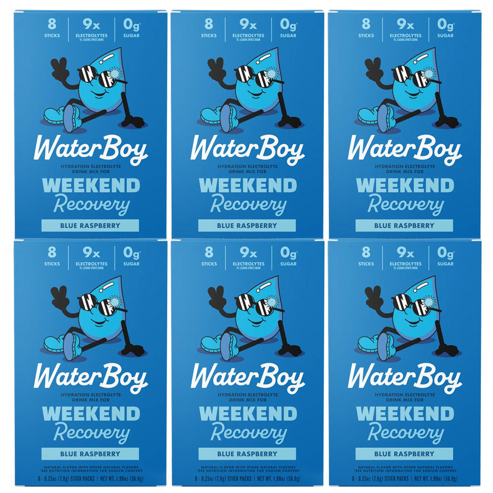 Waterboy Weekend Recovery Electrolyte Drink Mix - 8 Sticks (Blue Raspberry)