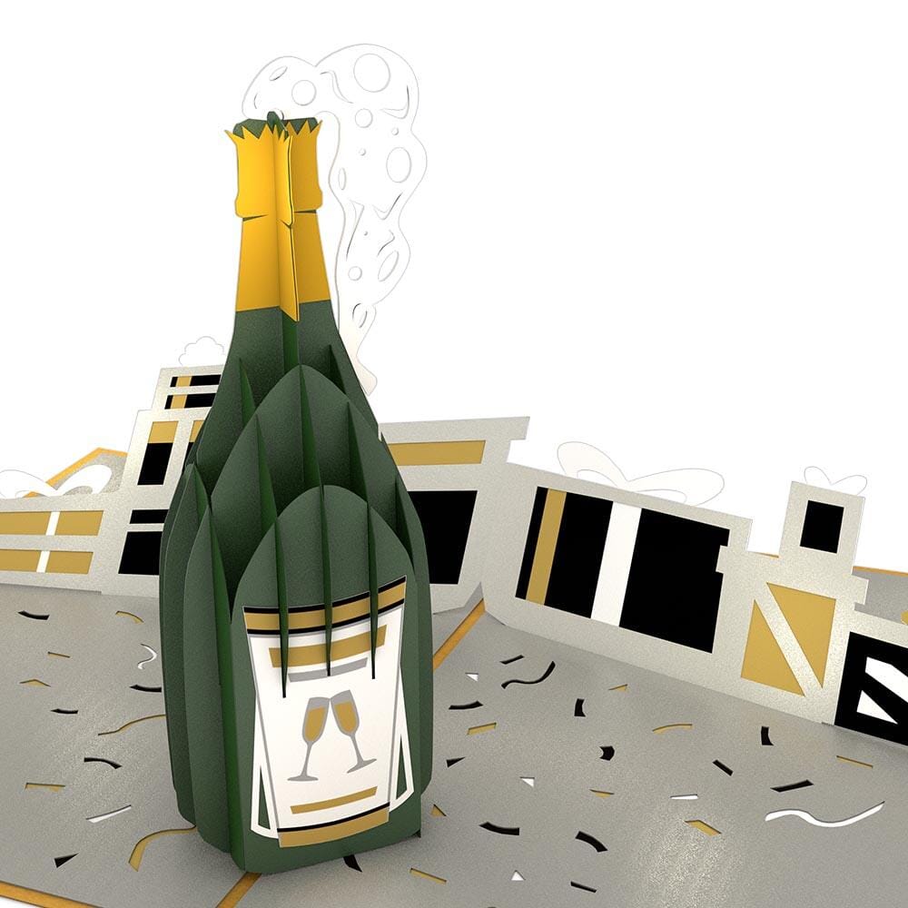 Champagne Celebration 3D Card
