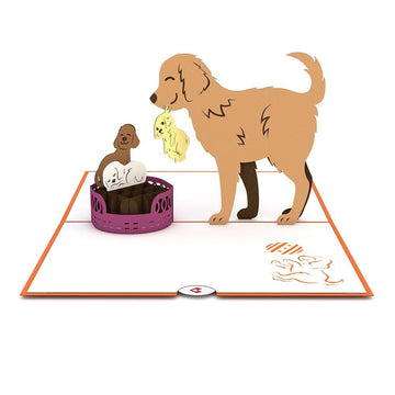 Dog Family 3D card