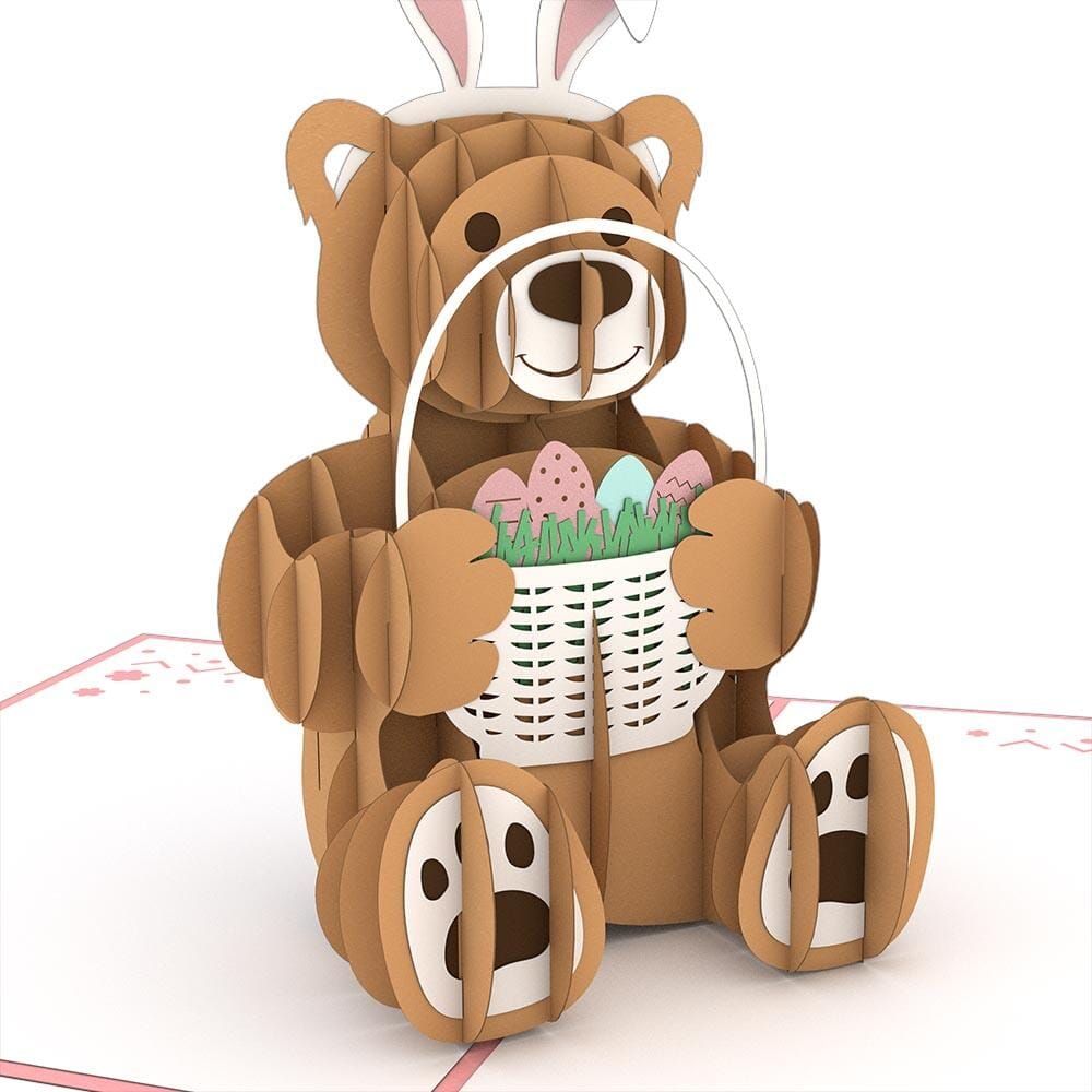 Easter Bunny Bear 3D card