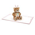 Easter Bunny Bear 3D card