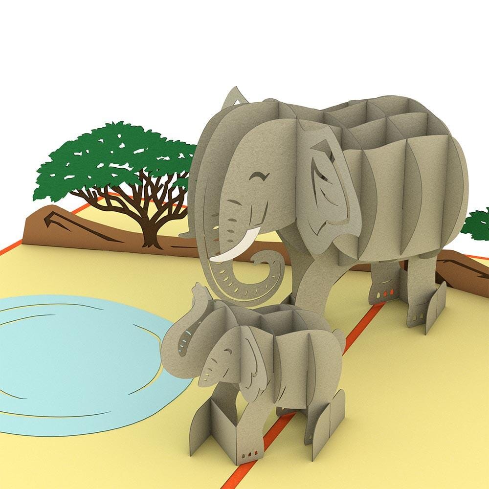 Elephant Family 3D card