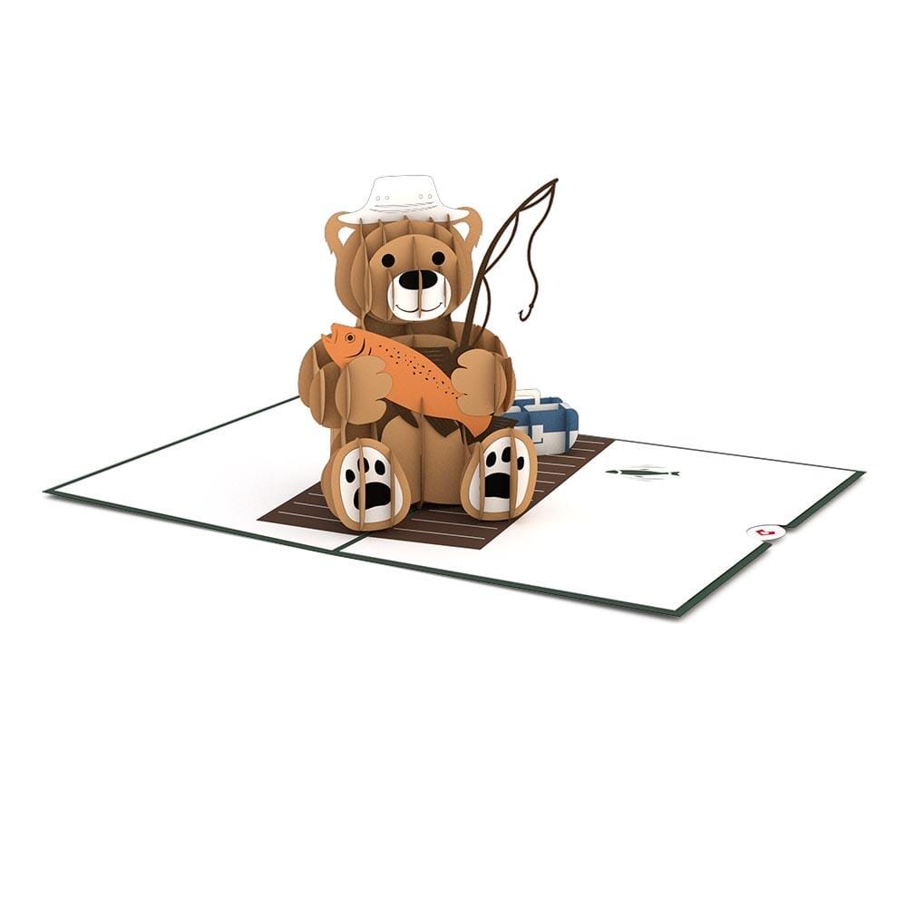 Fishing Bear 3D card