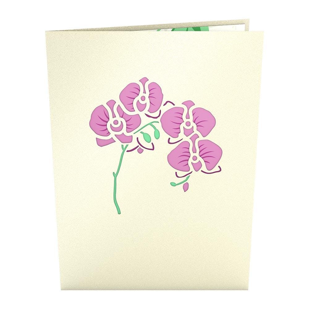 Orchid Arrangement 3D card