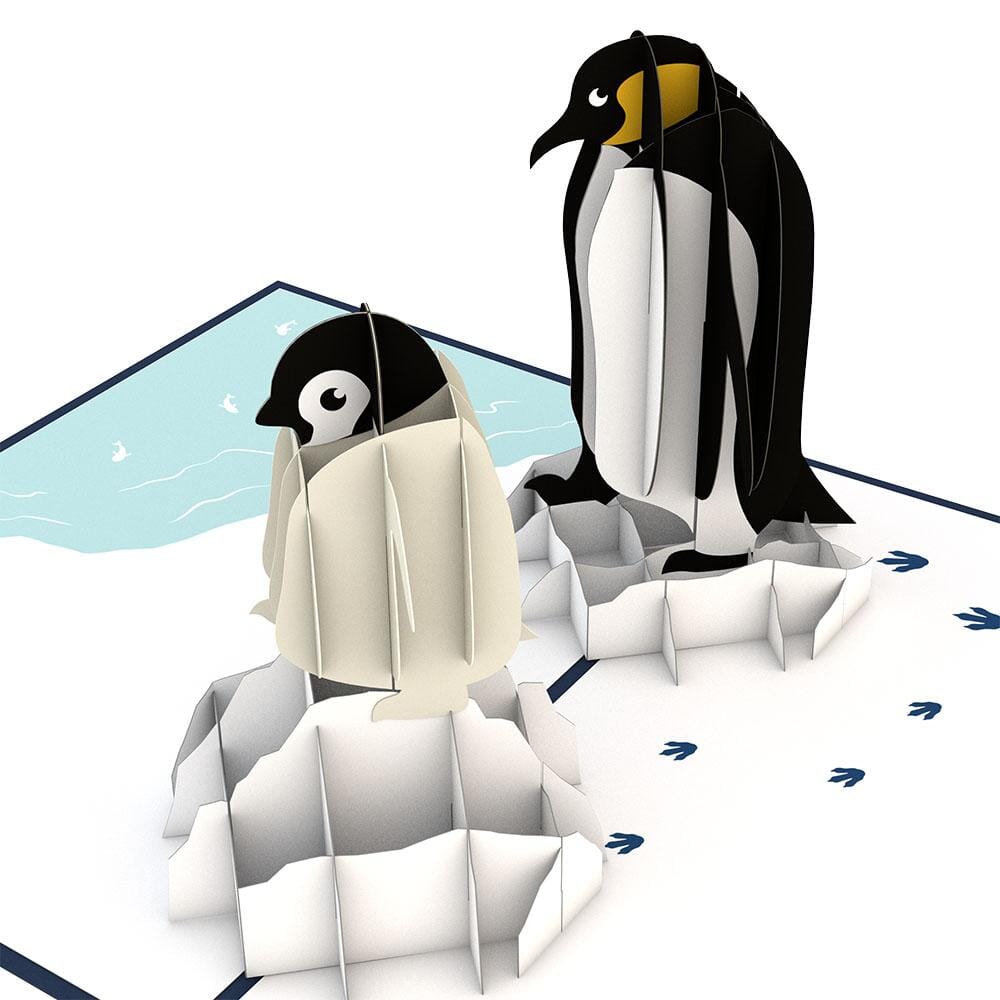Penguin Family 3D card