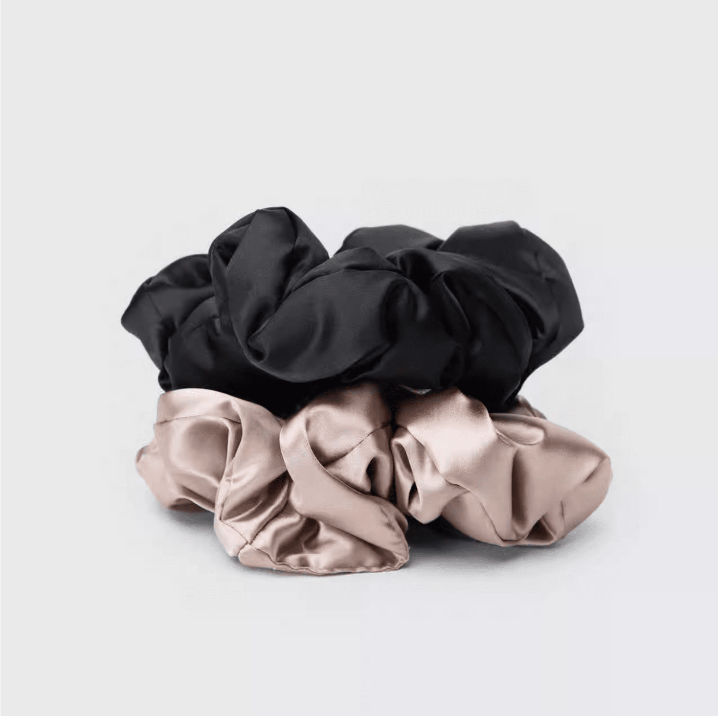 Kitsch - Satin Sleep Pillow Scrunchies (Black/Gold)