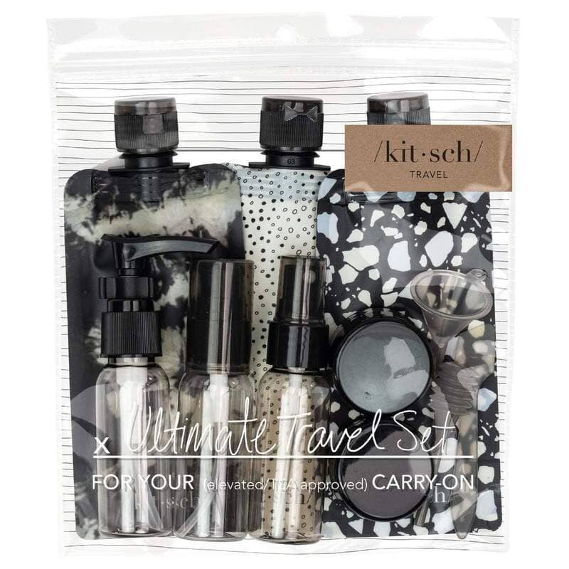Kitsch Ultimate Travel 11pc Set - Black & Ivory